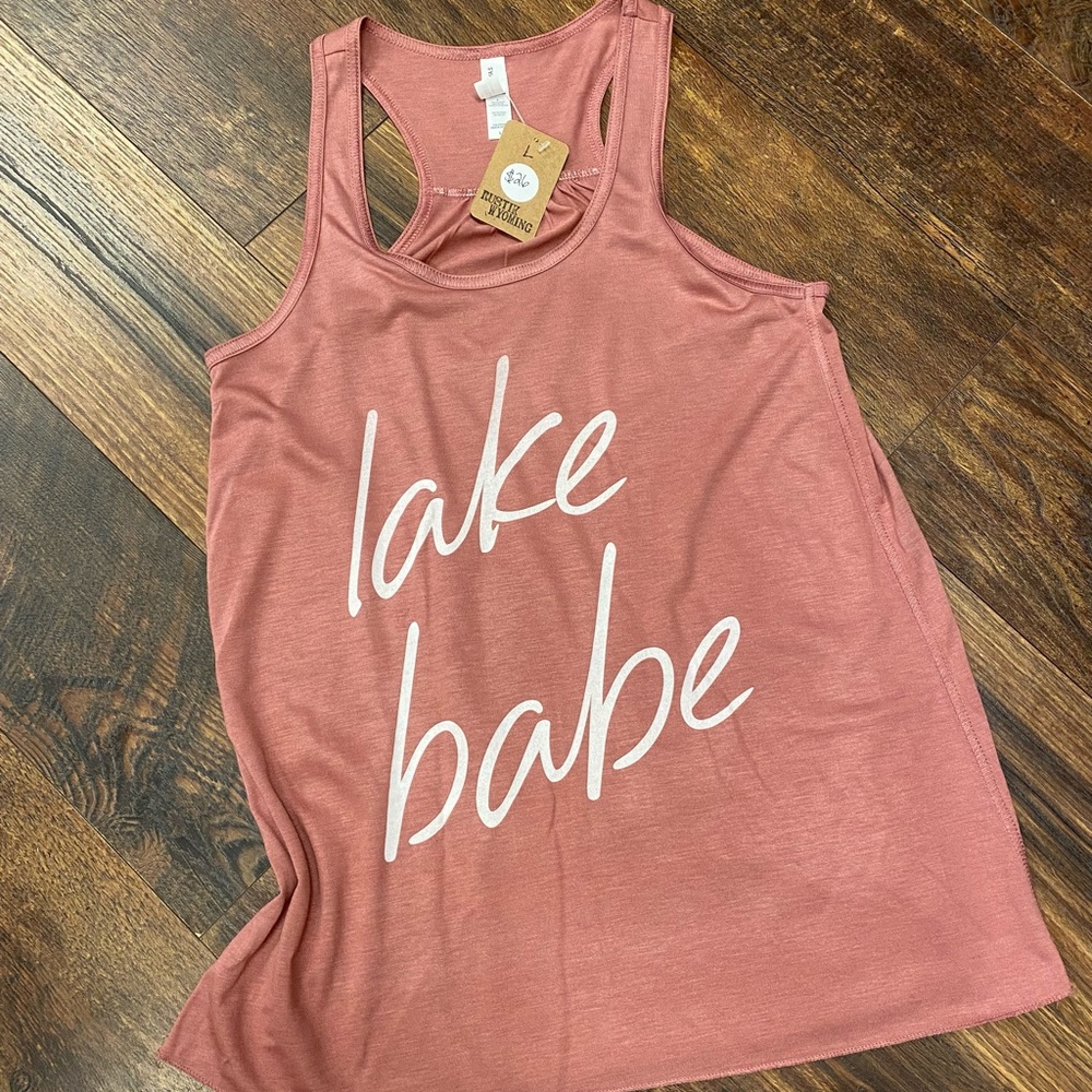 Lake Life mauve pink tank top!